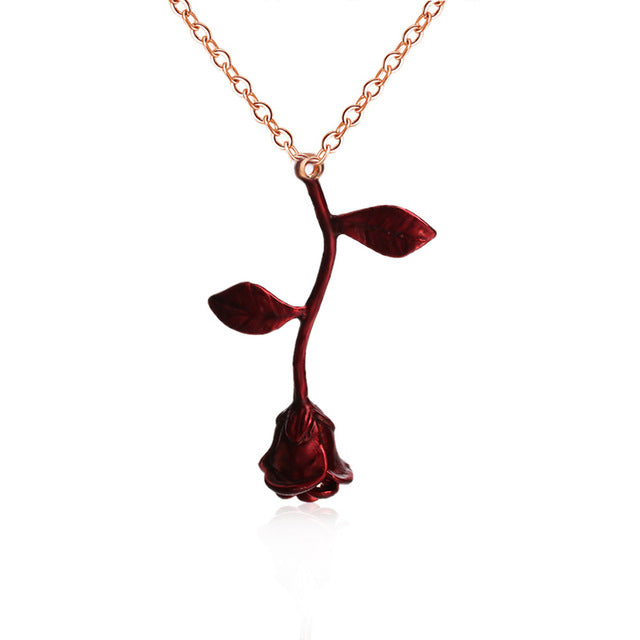 Rose Flower Statement Necklace