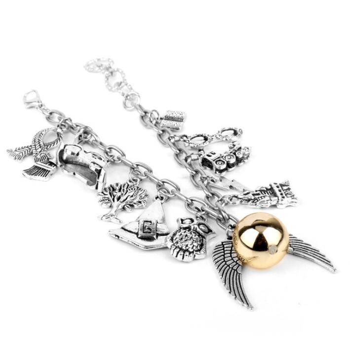 Angel wings bracelet, gold silver alloy bracelet