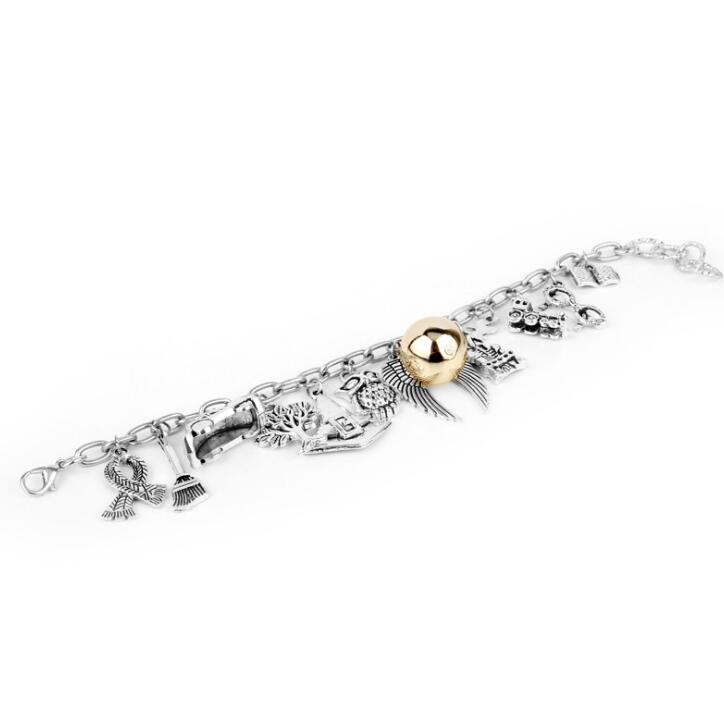 Angel wings bracelet, gold silver alloy bracelet