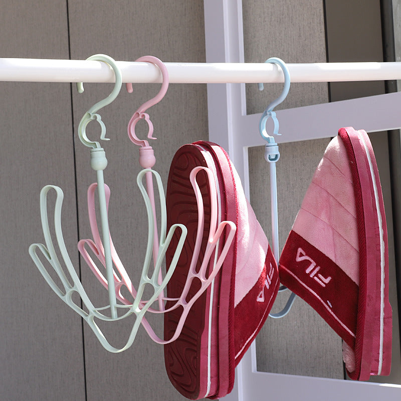 Windproof Double Hook Balcony Shoe Drying Rack Multi-Functional Shoe Hanger Drying Shoe Rack Hook Drying Shoe Rack