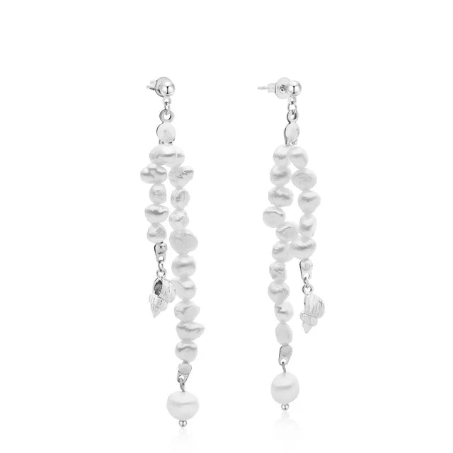 kshmir Korean fashion brand Baroque irregular freshwater pearl earrings conch style earrings girl birthday party 01 F21