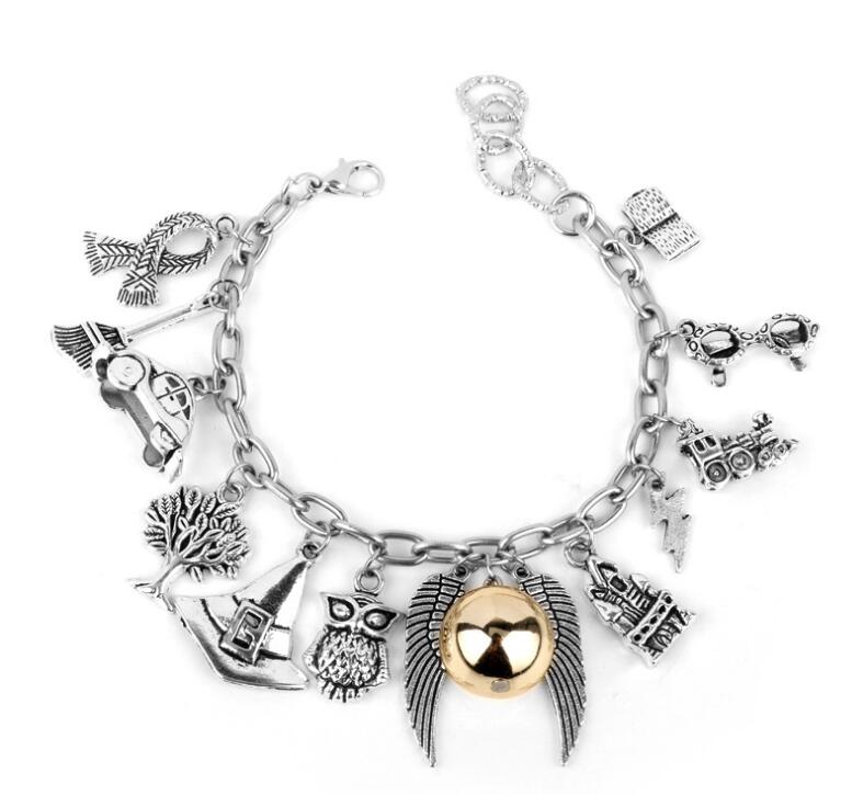 Angel wings bracelet, gold silver alloy bracelet