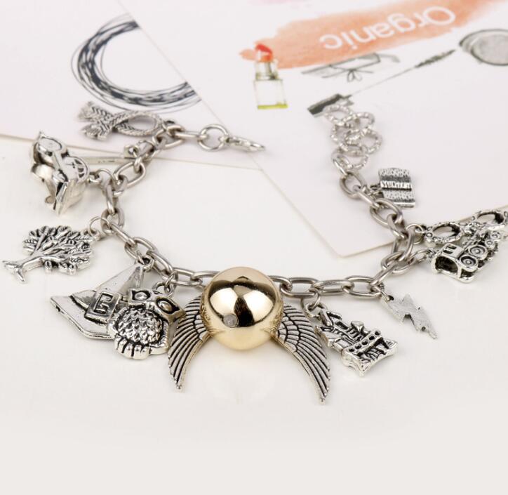 Angel wings bracelet, gold silver alloy bracelet