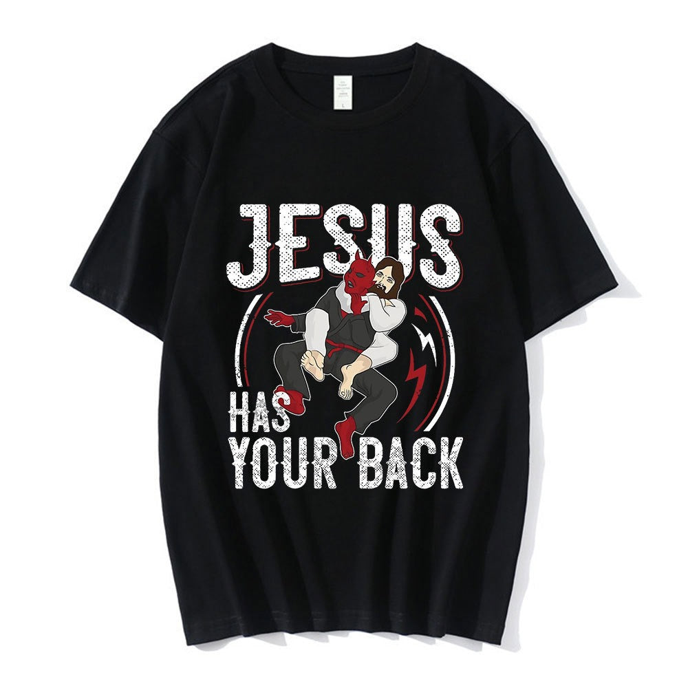 Nicolas Cage Moshi Moshi Jesus Desu T-Shirt Men Funny Meme P