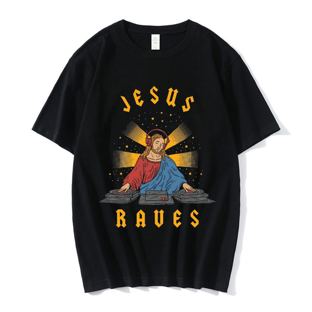 Nicolas Cage Moshi Moshi Jesus Desu T-Shirt Men Funny Meme P