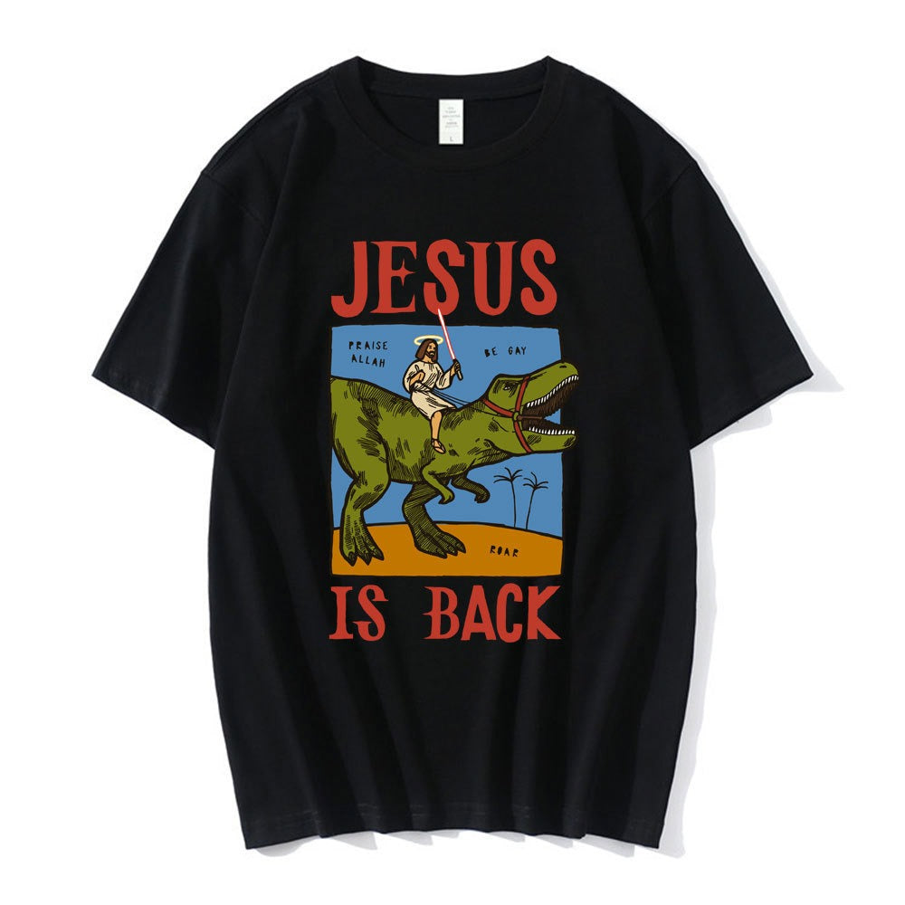 Nicolas Cage Moshi Moshi Jesus Desu T-Shirt Men Funny Meme P