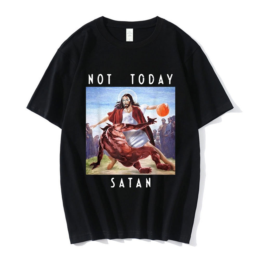 Nicolas Cage Moshi Moshi Jesus Desu T-Shirt Men Funny Meme P
