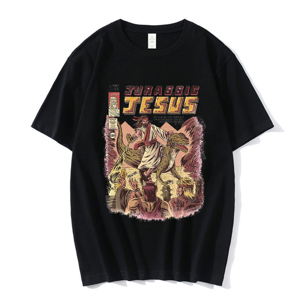 Nicolas Cage Moshi Moshi Jesus Desu T-Shirt Men Funny Meme P