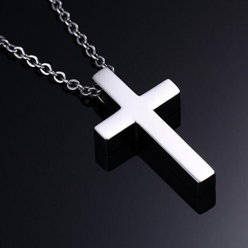 Vnox Classic Blank Cross Necklaces Prayer Christ Men Jewelry