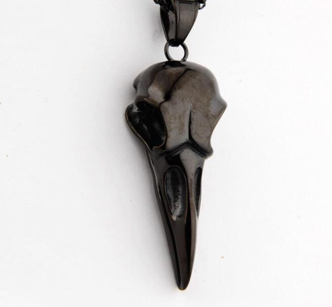 Crow Head Pendant Hip Hop Versatile Titanium Steel Necklace Personalized Couple Jewelry for Men and Women