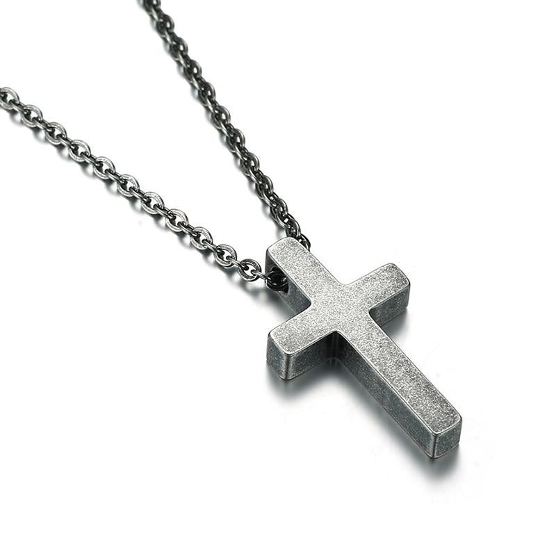 Vnox Classic Blank Cross Necklaces Prayer Christ Men Jewelry