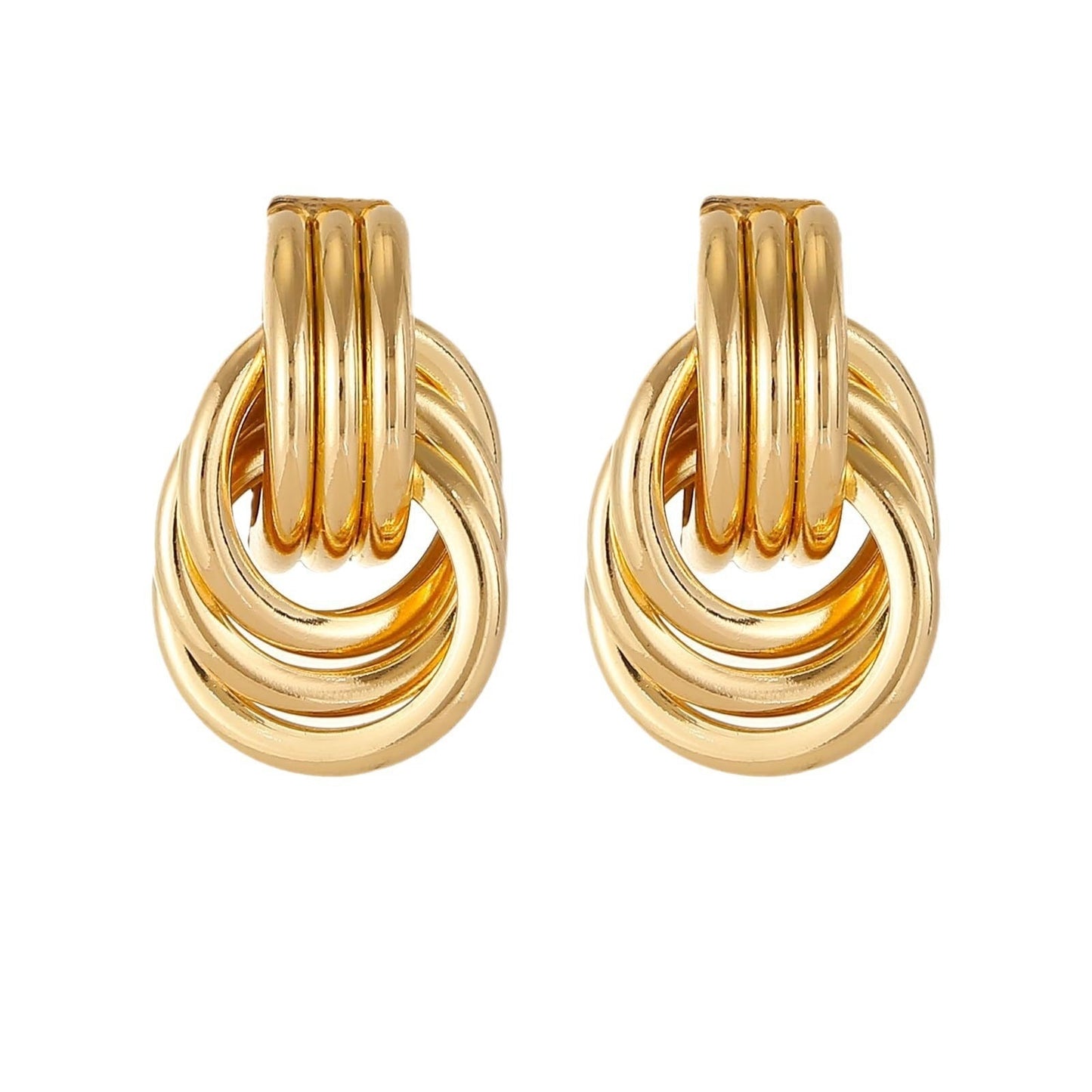 Knot geometric earrings, fashionable women's pendant earrings