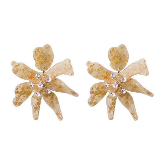 Resin earrings acrylic earrings flower shaped earrings vintage earrings