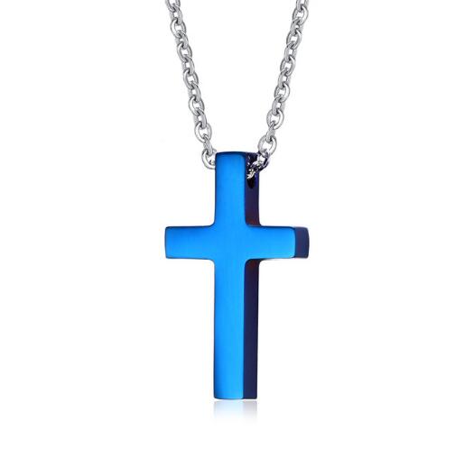 Vnox Classic Blank Cross Necklaces Prayer Christ Men Jewelry